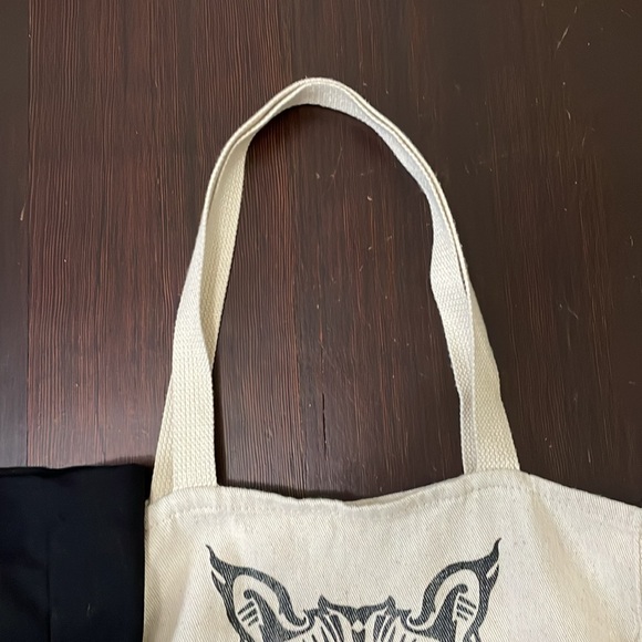 Bundle of 3 Mcmenamins Brewery Cotton Canvas Travel Tote Bags In Black & Natural - Picture 7 of 9